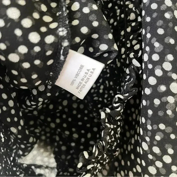 MISA Los Angeles Carlan Off Shoulder Top in Black with White Dots Size XS EUC - Picture 9 of 9